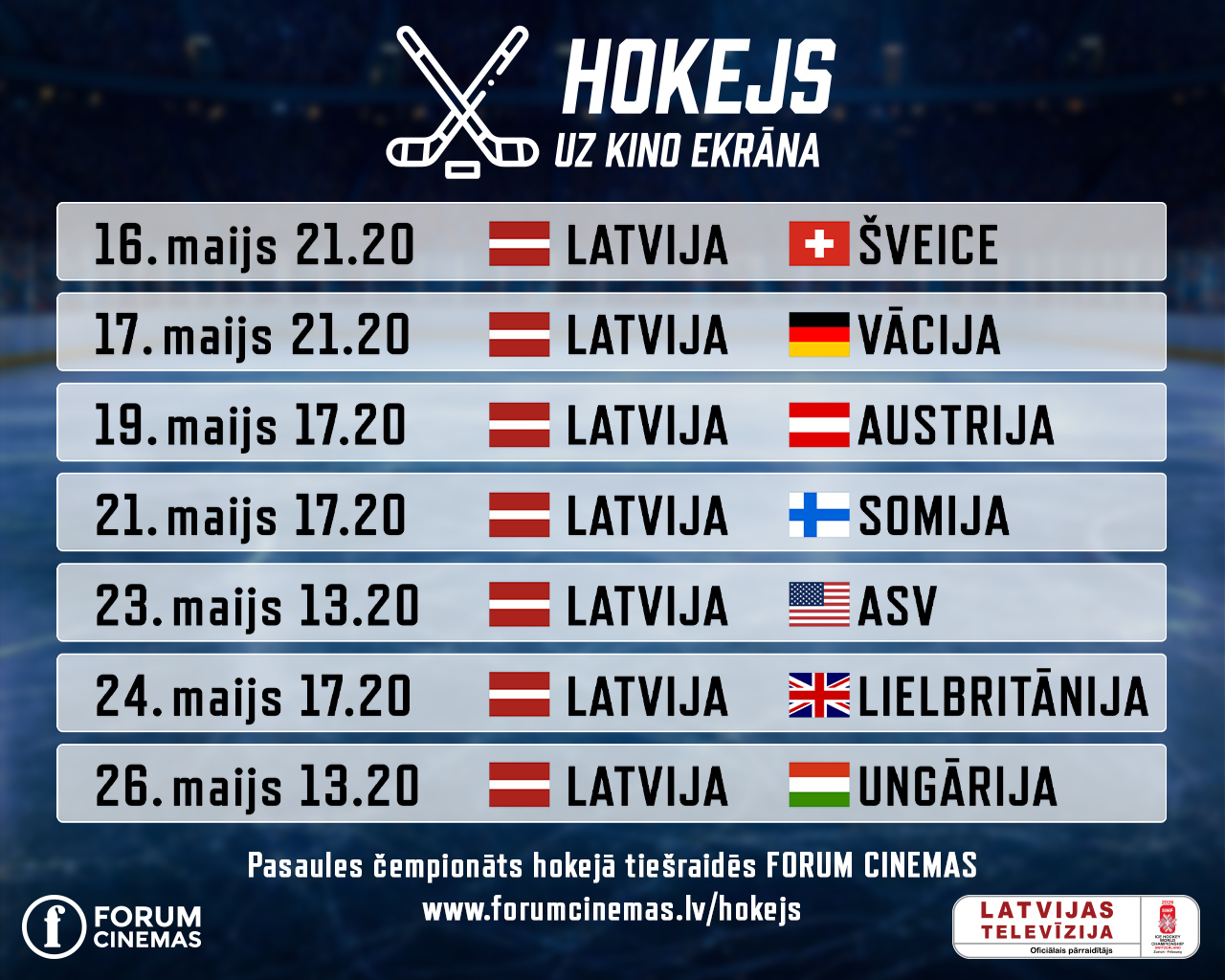 Watch Ice-Hockey on the Big Screen